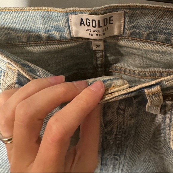 Agolde Riley High Rise Straight Crop, Size 26 - Picture 3 of 3